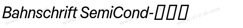 Bahnschrift SemiCond字体转换